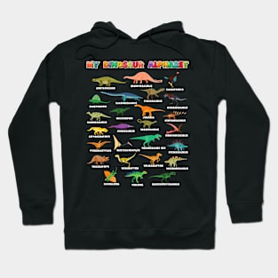 My Dinosaur Alphabet Dinosaurs Identification Dino ABC Hoodie